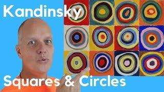 Paint like Kandinsky Circles - Color study squares with concentric circles