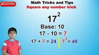 Learn to Square any number I Vedic Math I Math Tricks and Tips