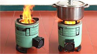 How to make a highly efficient wood stove with a fan