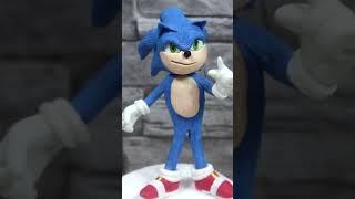 Sonic out of Fondant or Clay - Cake Topper #shorts