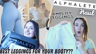 ALPHALETE TRY ON HAUL | Amplify leggings best for your booty? REVIEW