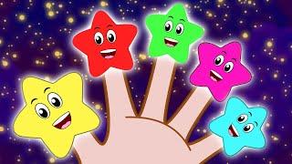 Star Finger Family ⭐️ | Learn Colors |  Finger Family Rhymes Collection For Kids