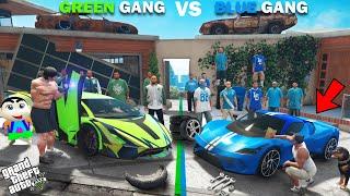 Franklin Blue Gang VS Shinchan Green Gang Supercar Upgrade Challenge In GTA 5!