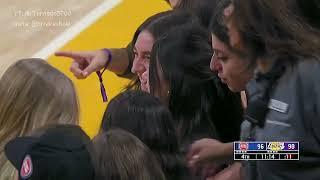 Austin Reaves meets the courtside BADDIES  Lakers' bench was loving it 