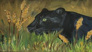 Easy Panther Acrylic Painting Tutorial for Beginners!