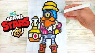 КЛЕНОВЫЙ БАРЛИ  из БРАВЛ СТАРС- РИСУНКИ ПО КЛЕТОЧКАМ - BRAWL STARS -PIXEL ART