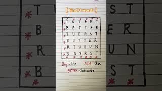 you have 5 seconds to find 3 words#shorts