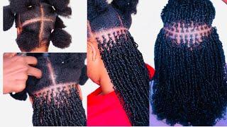 How to micro twist with curly hair #minitwist #microtwists #twist #twostrandtwist