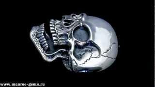 Silver buckle Skull. Серебряная бляха для ремня - Череп