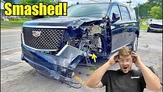Rebuilding A Wrecked Cadillac Escade From The Salvage Auction!