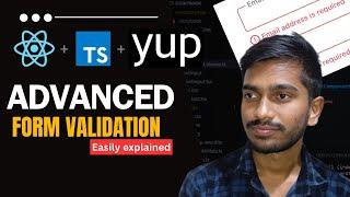 Advanced form validation in React with Typescript using Yup 