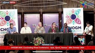 CHOGM 2024: Concluding Press Conference - Apia, Upolu, Samoa - 26th October 2024