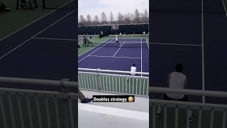 College Tennis : funny doubles strategy #tennis #collegetennis