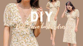 DIY Puff sleeve bustier dress | Finding my perfect Spring dress - Episode 3