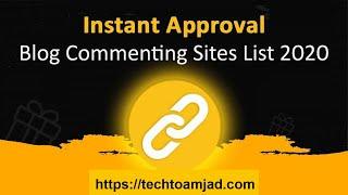 dofollow backlinks instant approval Blog Commenting Sites List with high Quality backlink