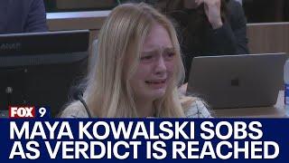 Maya Kowalski sobs as verdict is reached in trial