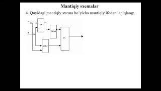 Mantiqiy sxemalar (63-dars)