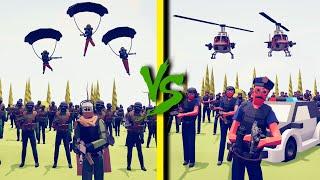 POLICE TEAM vs MILITARY TEAM - Totally Accurate Battle Simulator TABS