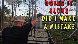THIS WAS HARDER THAN EXPECTED tiny house, homesteading, off-grid, cabin build, DIY, HOW TO, tractor