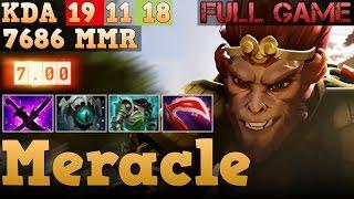 New meta 7.00 Monkey King by Meracle. Dota 2 full game.