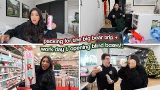 PACKING FOR BIG BEAR!! Opening Blind Boxes & Work Day!