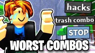 Using The WORST Combos Against TOXIC Players..  | The Strongest Battlegrounds