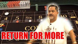 THE KING IS BACK 30 Roll Craps Challenge - WIN BIG or BUST #454