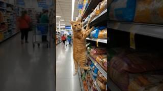 Cat spills food in Walmart & runs out NEMOs AI Art #cat #DreamScreenAI