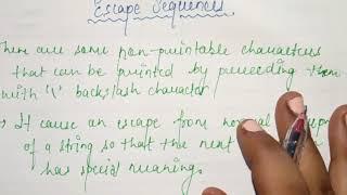 #escapesequencesinc #9: escape sequences in c| c language| BCA | MCA|use of \a,\b,\n,\r,\t,\v mcs011