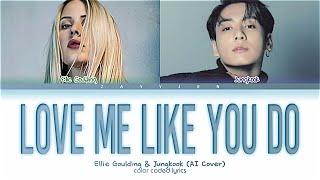 Jungkook (AI) & Ellie Goulding - Love Me Like You Do (Color Coded Lyrics)