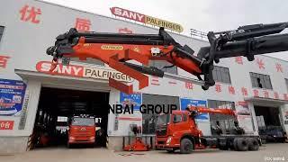 SANY PALFINGER 35TON Knuckle Boom Crane with fly jib crane #palfinger#crane#lifting equipment