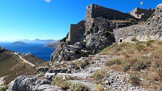 Leros Castle (Dodecanese Island, Greece) early July 2020