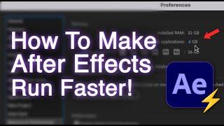 4 Ways To Make After Effects Run Faster - Motion Dono