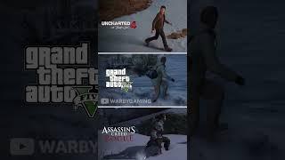 GTA 5 vs Uncharted 4 vs AC Rogue | Snow Physics