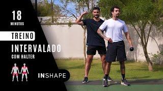 18 MIN - TREINO HIIT COM PESOS para ganhar músculos definidos e queimar gordura ( corpo inteiro )