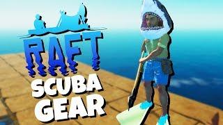 UNLOCKNIG the RAFT SCUBA Gear and Epic SHARK HAT! - Raft Gameplay