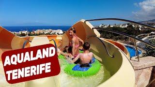 AQUALAND Waterpark In TENERIFE Costa Adeje - ALL SLIDES Plus Full Dolphin Show 