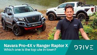 2022 Ford Ranger Raptor X v Nissan Navara Pro-4X Warrior Comparison | Drive.com.au