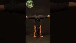 Tails On Yoga Girls [Flexible Yoga Stretching Handstand Straddle] ‍️ #shorts