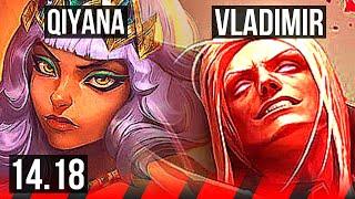 QIYANA vs VLADIMIR (TOP) | 70k DMG, 7 solo kills, 66% winrate | BR Grandmaster | 14.18