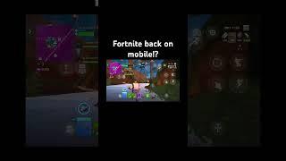 Fortnite back on mobile !? #gaming #viral #fortnite