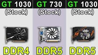 GT 1030 DDR4 vs GT 730 DDR5 vs GT 1030 DDR5 | New Games Benchmarks