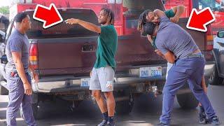 THROWING GANG SIGNS IN THE HOOD! (HE CH0KED ME)