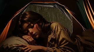 YOUNG GIRL SOLO CAMPING in the HEAVY RAIN - RELAXING in COZY TENT with SOUND OF RAIN ASMR #DAY91