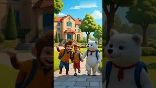 School Chalein Hum – Monkey, Cat & White Bear in Uniform! ‍️