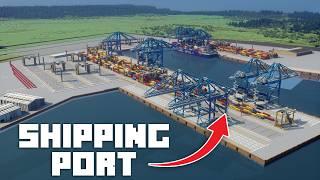 Adding a SHIPPING PORT to our MInecraft City! - 06