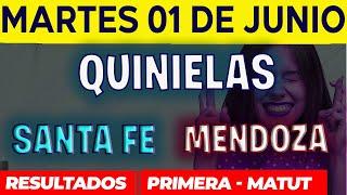 Quinielas Primera y matutina de Santa fé y Mendoza Martes 1 de Junio