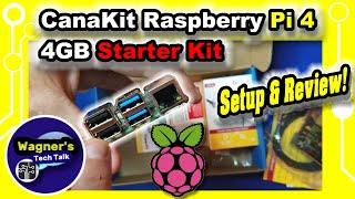 CanaKit Starter Kit for the Raspberry Pi 4 4GB Setup with Heat Sink+Fan install & Test!