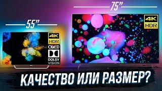 Что выбрать, РАЗМЕР ИЛИ КАЧЕСТВО? Не большой, но дорогой ТОП ТВ или ОГРОМНЫЙ бюджетный ТВ?