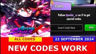 *NEW CODES* [RNG] Anime Souls Simulator X ROBLOX | ALL CODES | September 22, 2024